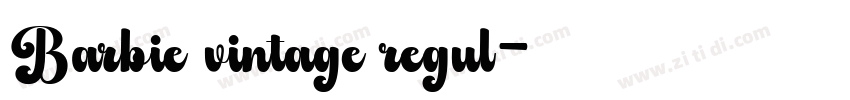 Barbie vintage regul字体转换